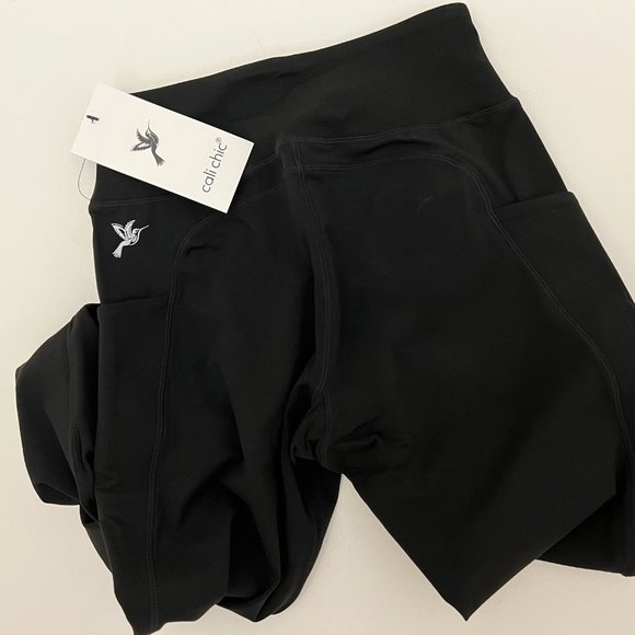 Cali Chic Women Yoga Pants Celebrity Brushed Nylon Soft High Waist Tummy Control - Picture 5 of 7